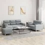 Juego de sofás con cojines 3 piezas tela gris claro de , Sofás - Ref: Foro24-3201624, Precio: 547,03 €, Descuento: %