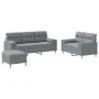 Juego de sofás con cojines 3 piezas tela gris claro de , Sofás - Ref: Foro24-3201624, Precio: 547,03 €, Descuento: %