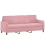 Juego de sofás con cojines 3 piezas terciopelo rosa by , Sofas - Ref: Foro24-3202047, Price: 624,65 €, Discount: %