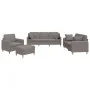 Juego de sofás con cojines 4 piezas tela gris taupe by , Sofas - Ref: Foro24-3202085, Price: 673,59 €, Discount: %