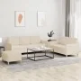 Juego de sofás con cojines 3 piezas tela crema by , Sofas - Ref: Foro24-3202128, Price: 509,46 €, Discount: %