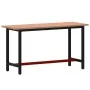 Banco de trabajo madera maciza de haya y metal 150x55x81,5 cm by , Work tables - Ref: Foro24-3188905, Price: 219,64 €, Discou...