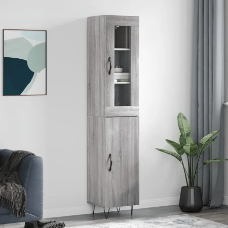 Aparador alto madera contrachapada gris Sonoma 34,5x34x180 cm von , Sideboards - Ref: Foro24-3199207, Preis: 112,69 €, Rabatt: %