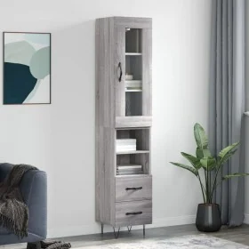 Aparador alto madera contrachapada gris Sonoma 34,5x34x180 cm de , Aparadores - Ref: Foro24-3199335, Precio: 112,58 €, Descue...