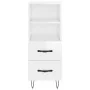 Aparador alto madera contrachapada blanco brillo 34,5x34x180 cm by , Sideboards - Ref: Foro24-3198947, Price: 114,68 €, Disco...