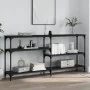 Mesa consola madera de ingeniería negra 160x29x75 cm by , Side tables - Ref: Foro24-834085, Price: 79,39 €, Discount: %