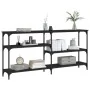 Mesa consola madera de ingeniería negra 160x29x75 cm by , Side tables - Ref: Foro24-834085, Price: 79,39 €, Discount: %