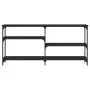 Mesa consola madera de ingeniería negra 160x29x75 cm by , Side tables - Ref: Foro24-834085, Price: 79,39 €, Discount: %