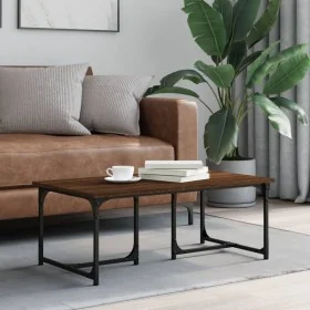 Mesa de centro madera contrachapada roble marrón 90x50x35 cm by , Coffee table - Ref: Foro24-835403, Price: 35,65 €, Discount: %