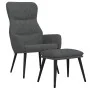 Sillón de relax con reposapiés de tela gris oscuro by , Armchairs - Ref: Foro24-3097430, Price: 119,95 €, Discount: %