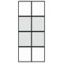 Puerta corredera vidrio templado y aluminio negra 90x205 cm by , Doors for the home - Ref: Foro24-155223, Price: 199,82 €, Di...