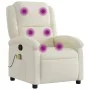 Sillón de masaje reclinable de terciopelo crema de , Sillones - Ref: Foro24-371817, Precio: 255,54 €, Descuento: %