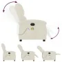 Sillón de masaje reclinable de terciopelo crema de , Sillones - Ref: Foro24-371817, Precio: 255,54 €, Descuento: %