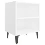 Mesitas de noche con patas de metal 2 uds blanco 40x30x50 cm by , Nightstands - Ref: Foro24-805798, Price: 56,02 €, Discount: %