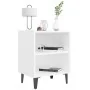 Mesitas de noche con patas de metal 2 uds blanco 40x30x50 cm by , Nightstands - Ref: Foro24-805798, Price: 56,02 €, Discount: %