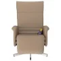 Sillón reclinable masaje reposapiés cuero sintético capuchino de , Sillones - Ref: Foro24-356652, Precio: 234,61 €, Descuento: %