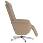 Sillón reclinable masaje reposapiés cuero sintético capuchino de , Sillones - Ref: Foro24-356652, Precio: 234,61 €, Descuento: %
