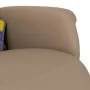 Sillón reclinable masaje reposapiés cuero sintético capuchino de , Sillones - Ref: Foro24-356652, Precio: 234,61 €, Descuento: %