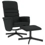 Sillón reclinable con reposapiés cuero sintético negro de , Sillones - Ref: Foro24-356708, Precio: 159,66 €, Descuento: %