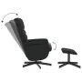 Sillón reclinable con reposapiés cuero sintético negro de , Sillones - Ref: Foro24-356708, Precio: 159,66 €, Descuento: %