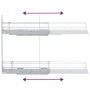 Cesta de alambre extraíble con 2 niveles plateado 47x12x56 cm de , Contenedores para utensilios de cocina - Ref: Foro24-35837...