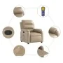 Sillón de masaje reclinable cuero sintético color capuchino de , Sillones - Ref: Foro24-373499, Precio: 240,75 €, Descuento: %