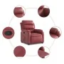 Sillón reclinable de cuero sintético rojo tinto von , Sessel - Ref: Foro24-373490, Preis: 220,95 €, Rabatt: %