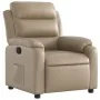 Sillón reclinable de cuero sintético color capuchino de , Sillones - Ref: Foro24-373492, Precio: 215,57 €, Descuento: %