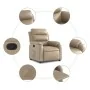 Sillón reclinable de cuero sintético color capuchino de , Sillones - Ref: Foro24-373492, Precio: 215,57 €, Descuento: %