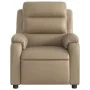 Sillón reclinable de cuero sintético color capuchino de , Sillones - Ref: Foro24-373492, Precio: 215,57 €, Descuento: %