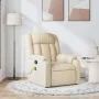 Sillón de masaje reclinable de tela crema de , Sillones - Ref: Foro24-373595, Precio: 252,65 €, Descuento: %