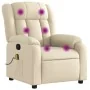 Sillón de masaje reclinable de tela crema de , Sillones - Ref: Foro24-373595, Precio: 252,65 €, Descuento: %