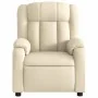 Sillón de masaje reclinable de tela crema de , Sillones - Ref: Foro24-373595, Precio: 252,65 €, Descuento: %