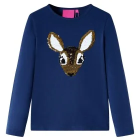 Camiseta infantil de manga larga azul marino 140 by , Kids T-shirts - Ref: Foro24-14183, Price: 12,84 €, Discount: %