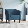 Sillón de terciopelo azul oscuro de , Sillones - Ref: Foro24-356445, Precio: 171,88 €, Descuento: %