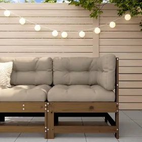 Sofá de esquina de madera maciza de pino marrón miel von , Modulare Sofas für den Außenbereich - Ref: Foro24-825474, Preis: 5...