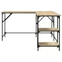 Escritorio madera de ingeniería roble Sonoma 139x139x75 cm de , Escritorios - Ref: Foro24-837588, Precio: 87,39 €, Descuento: %