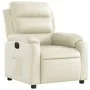 Sillón reclinable eléctrico de cuero sintético crema de , Sillones - Ref: Foro24-3205029, Precio: 275,64 €, Descuento: %