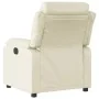 Sillón reclinable eléctrico de cuero sintético crema de , Sillones - Ref: Foro24-3205029, Precio: 275,64 €, Descuento: %