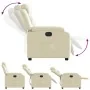 Sillón reclinable eléctrico de cuero sintético crema de , Sillones - Ref: Foro24-3205029, Precio: 275,64 €, Descuento: %