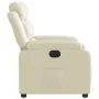 Sillón reclinable eléctrico de cuero sintético crema de , Sillones - Ref: Foro24-3205029, Precio: 275,64 €, Descuento: %