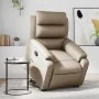 Sillón reclinable elevable cuero artificial color capuchino de , Sillones - Ref: Foro24-3205048, Precio: 302,06 €, Descuento: %
