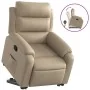 Sillón reclinable elevable cuero artificial color capuchino de , Sillones - Ref: Foro24-3205048, Precio: 302,06 €, Descuento: %