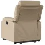 Sillón reclinable elevable cuero artificial color capuchino de , Sillones - Ref: Foro24-3205048, Precio: 302,06 €, Descuento: %