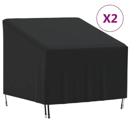 Cubiertas sillas jardín 2 uds tela Oxford 420D 90x90x50/75 cm de , Fundas para muebles de jardín - Ref: Foro24-3203379, Preci...