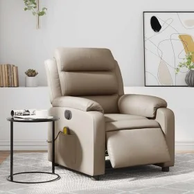 Sillón reclinable de masaje eléctrico cuero sintético capuchino de , Sillones - Ref: Foro24-3205041, Precio: 288,84 €, Descue...