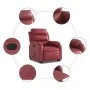 Sillón elevable eléctrico cuero artificial rojo tinto de , Sillones - Ref: Foro24-3205060, Precio: 353,14 €, Descuento: %