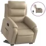 Sillón elevable eléctrico cuero artificial capuchino by , Armchairs - Ref: Foro24-3205062, Price: 349,23 €, Discount: %