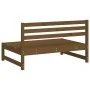 Sofá central de jardín madera maciza pino marrón miel 120x80 cm by , Modular outdoor sofas - Ref: Foro24-825705, Price: 83,21...