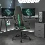 Silla gaming con masaje cuero sintético verde y negro by , Gaming chairs - Ref: Foro24-345560, Price: 103,21 €, Discount: %